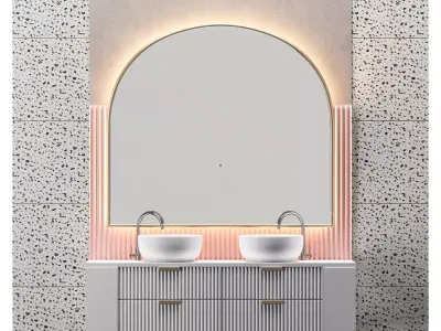 Bathrooms in light colors 3D model
