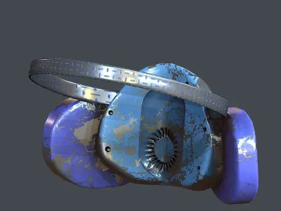 Gas mask helmet 3d model scifi Low-poly  Low-poly 3D model 488
