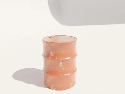 Metal Barrel MK1- Low Poly Asset  Low-poly 3D model