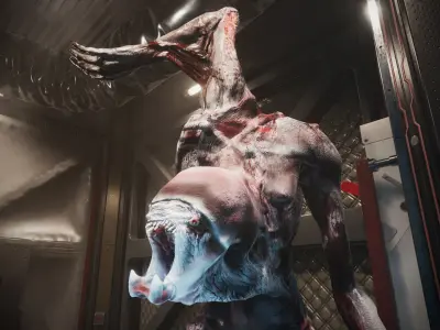 Alien parasite 2 Low-poly 3D model