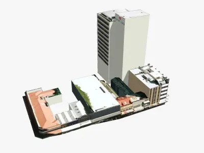 Brisbane Ibis Hotel Low-poly 3D model