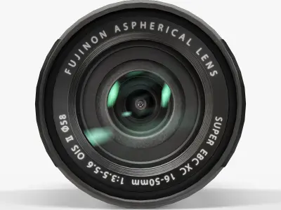 Fujifilm Fujinon XC16-50mm f 3-5 5-6 OIS II Lens Low-poly 3D model