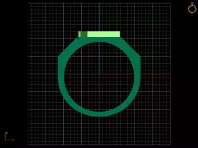 Tri Tone Architectural Ring with Lattice Design 3D print model