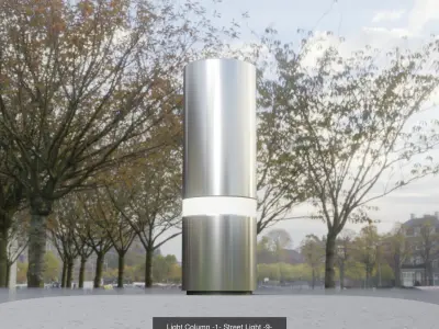 Light Columns Street Light Set -9- Street Furniture Package