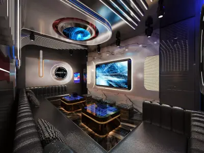 KTV room Low-poly 3D model