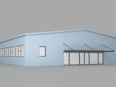 Warehouse industrial building 3D model