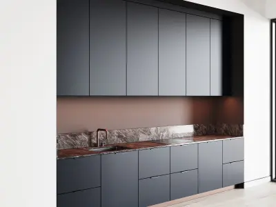 106 modern kitchen 03 eclectic minimal 3D model