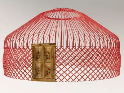 Kyrgyz yurt 3D model