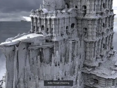 Aztec Collection 1 futuristic looking cross 3D Model Pack