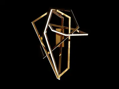 Futuristic Wall Light Low-poly 3D model