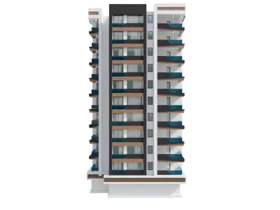 Modern Residential Building 11 3D model