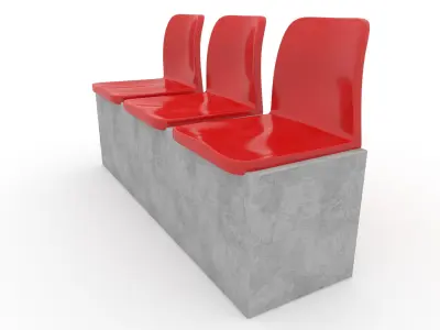 Stadium Seats 9 3D model
