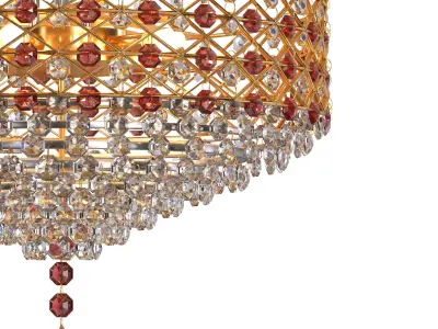 SHRI MAHAL ANTIQUES LED Crystal Big Size Jhumar  3D model