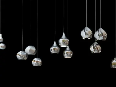 lamp Fashion droplight Low-poly 3D model