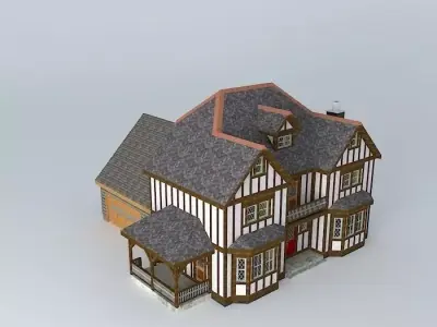 Timber Framed House Free 3D model