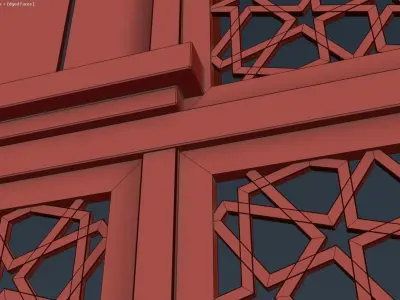 Arched Window 01 3D model