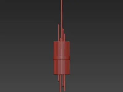 Corbett Symphony 6 12 Wide Gold Leaf Mini Pendant 3D model