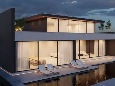 Modern villa 3D model