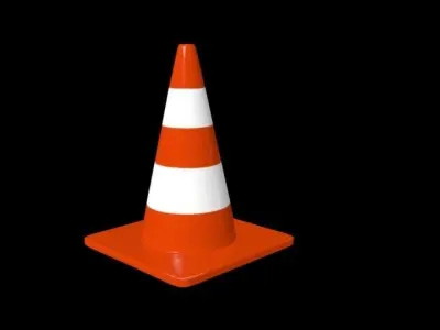 Road cone dirty and clean 3D model