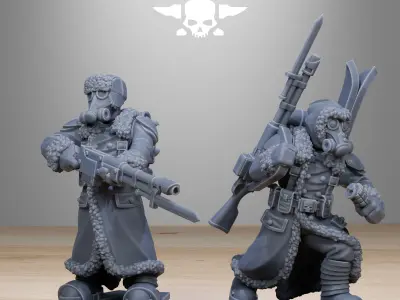 GrimGuard Frostwatch Skiers 3D print model