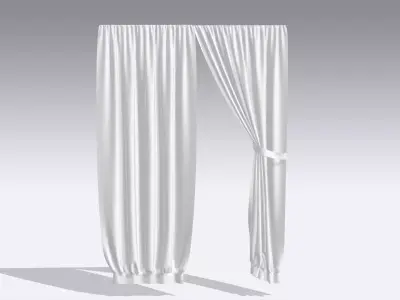 Curtain Low-poly 3D model