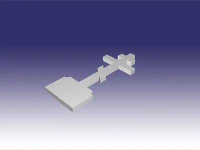 headstone cross 3 line 3D model