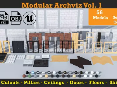 Modular Archviz Pack V01 3D model