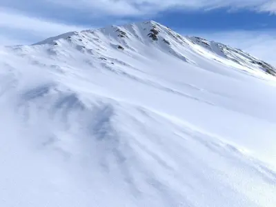 Snow Mountain 03 Low-poly 3D model