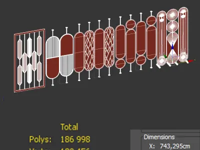 Partition Low-poly 3D model