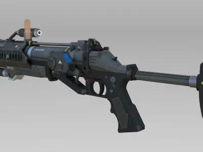 M319 Grenade Launcher Low-poly 3D model