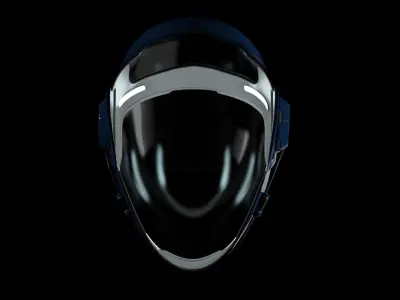 Sci-fi Helmet Low-poly 3D model