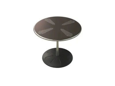Table-2 table with metal base and glass top 3D model