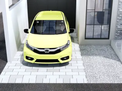 One floor Minimalist Modern House Design  3D model