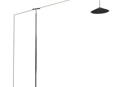 PENTA ALTURA LED metal floor lamp with dimmer 3D model