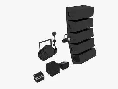 Stage Lights Speakers 3D model