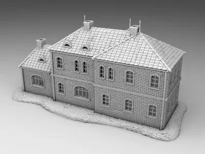20th century building 3D print model