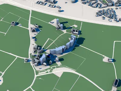 Kildare City Ireland 3D model
