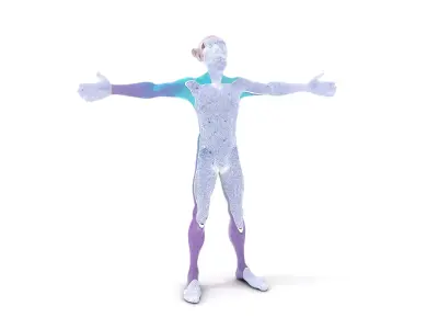 Vibrant Alien Humanoid model pack Low-poly 3D model