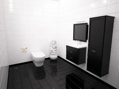 bathroom scene 3D model