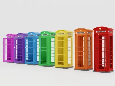 london telephone box 3D model