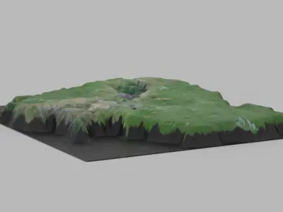 Cambodia Map Country Low-poly 3D model