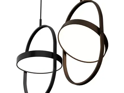 Modern pedant LED light 2 3D model