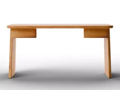 Kalle Sculptural Desk By Anthropologie in Beige Low-poly 3D model