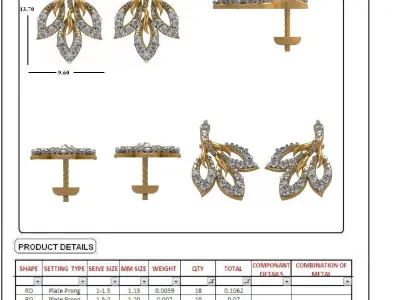 Earrings  3D print model buy