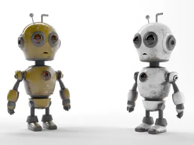 AGED ROBOT V1 Low-poly 3D model