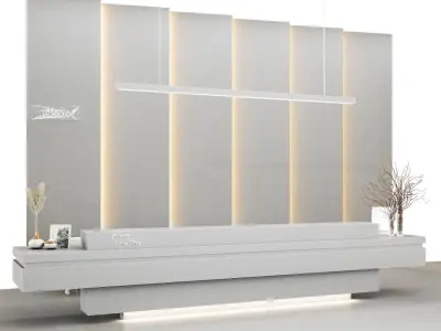 Reception04 reception desk 3D model