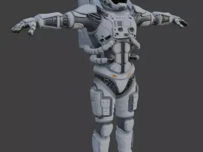 Astronaut Spacesuit 3D Model 3D model