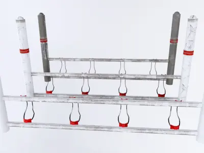 Bike Rack Low-poly 3D model