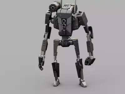 COMBAT DROID    rigged character 3D model