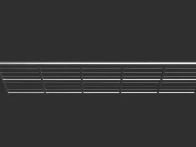 Railing metal shelf Low-poly 3D model